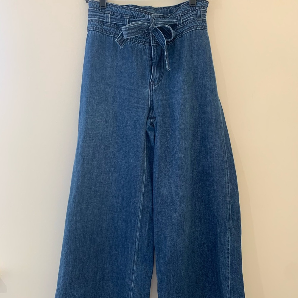 Free People high waisted flare bottom jeans